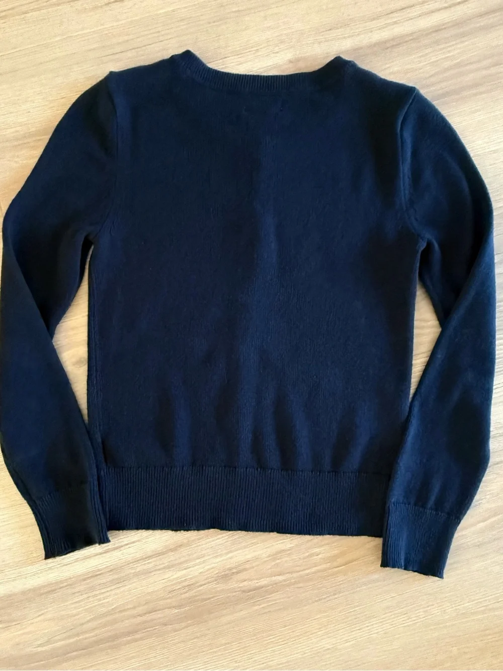 Old Navy Girls Navy Button-Front Crewneck Cardigan- Size M (8)